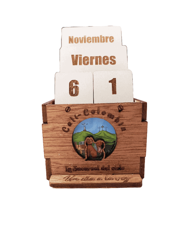Calendario perpetuo de madera